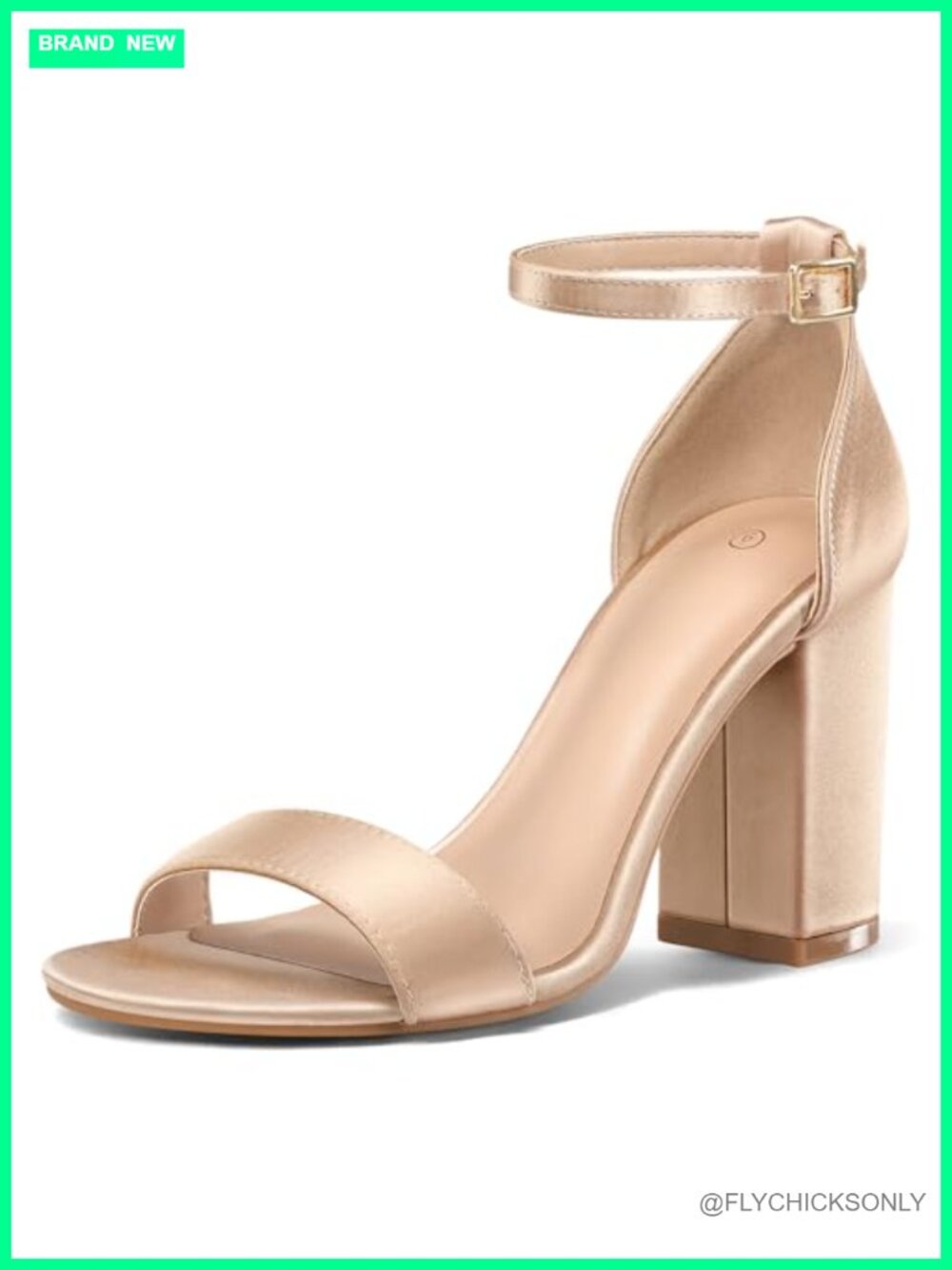 Chunky Block Heels Open Toe Ankle Strap Heeled Sandals